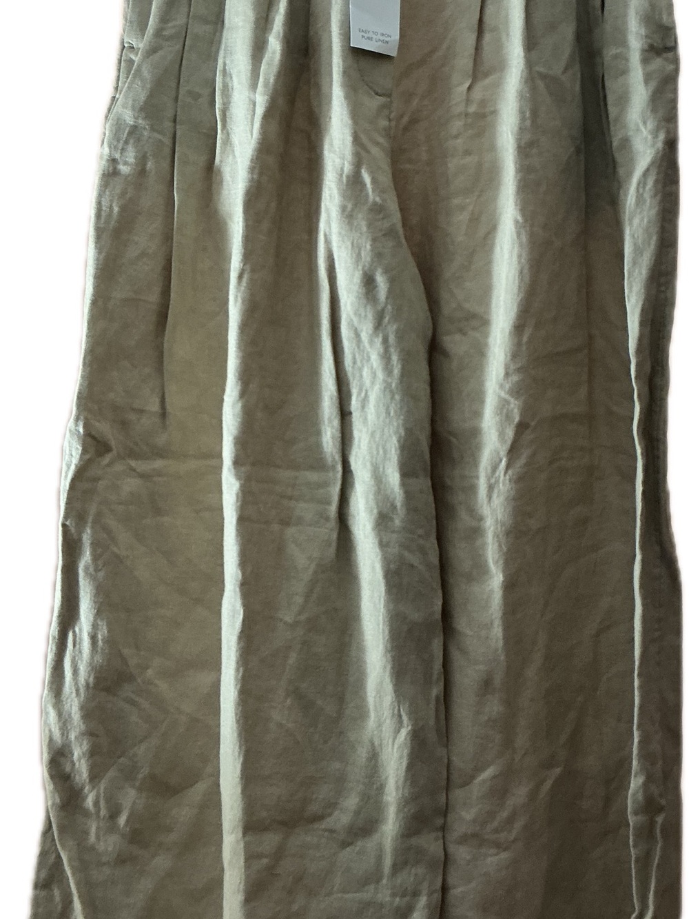 M&S Wide Leg Linen Pants in Tan
